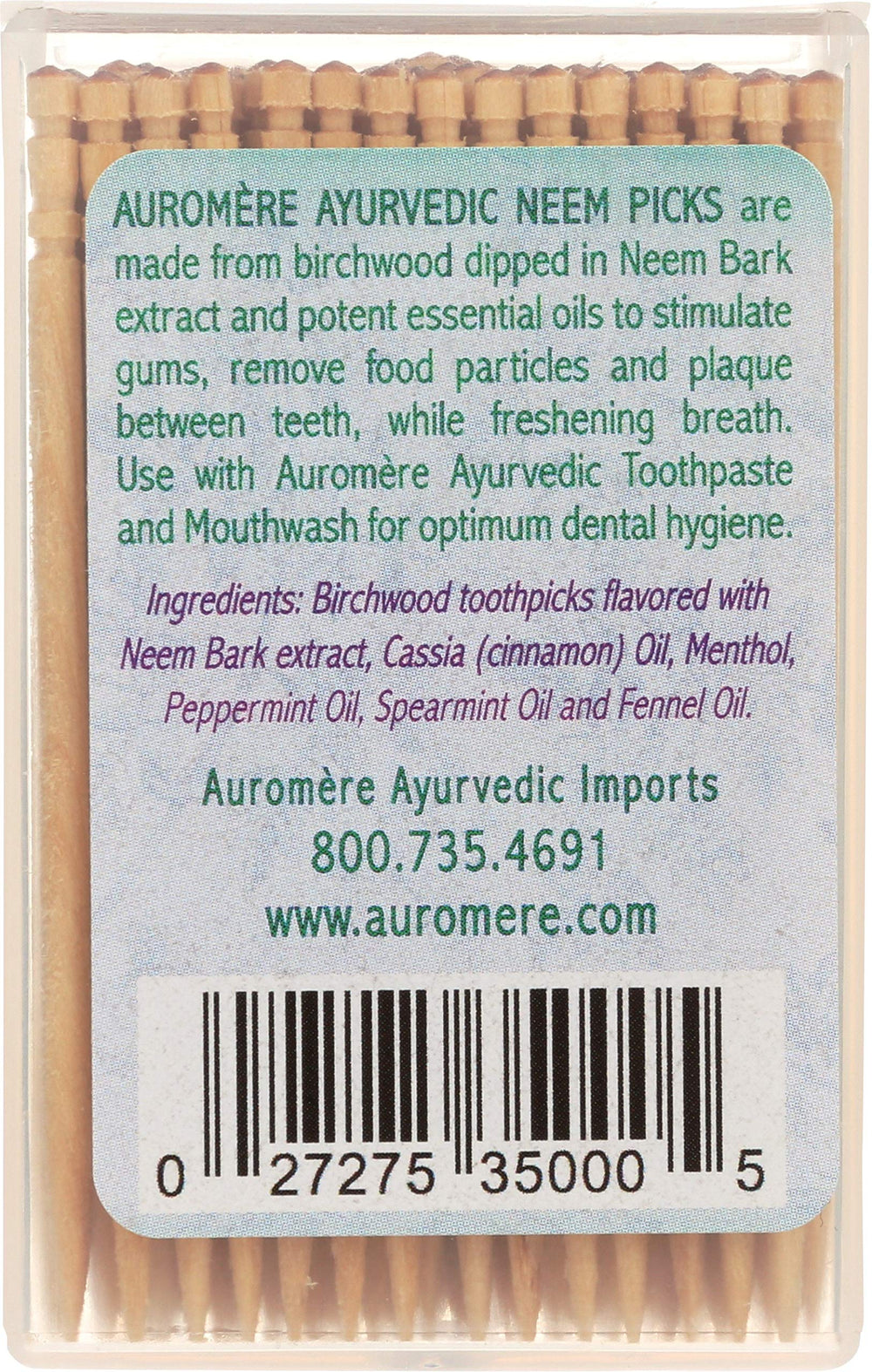 Neem-infused birchwood toothpicks