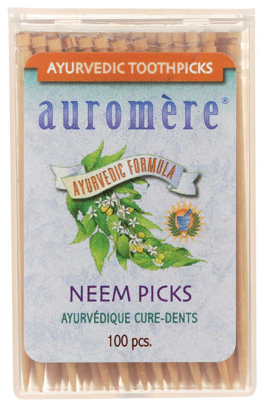 AUROMERE Neem Toothpicks 100 CT packaging