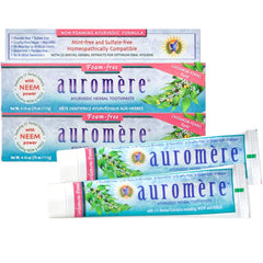 Auromere Ayurvedic Toothpaste Cardamom Fennel Foam-Free 4.16 oz Tube – 2 Pack