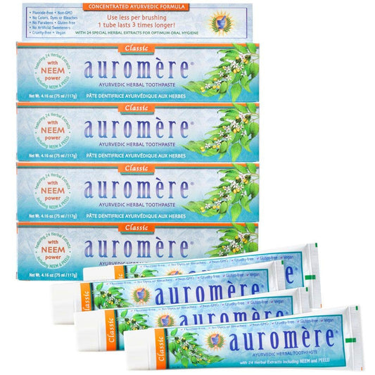 Auromere Ayurvedic licorice toothpaste packaging
