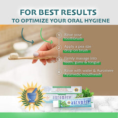Auromere toothpaste packaging showing 1 pack