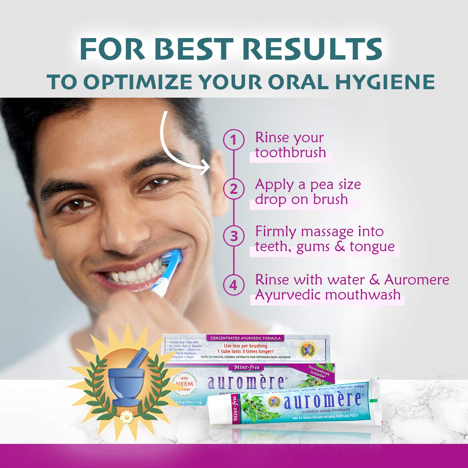 Eco-friendly packaging for Auromere toothpaste