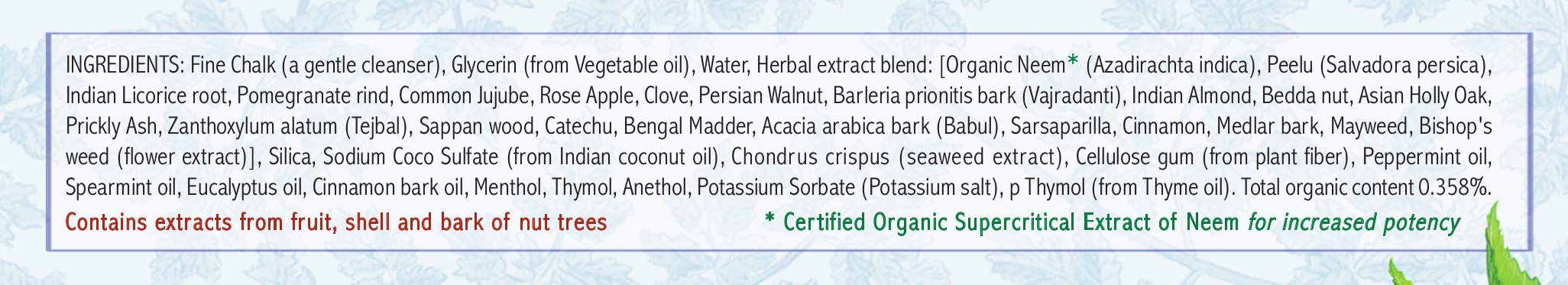Vegan cruelty-free fluoride-free gluten-free toothpaste label