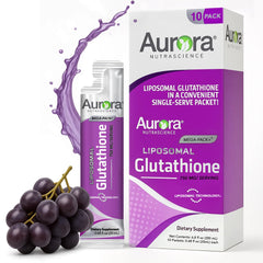 Front packaging of Aurora Nutrascience Mega-Liposomal Glutathione 750 mg