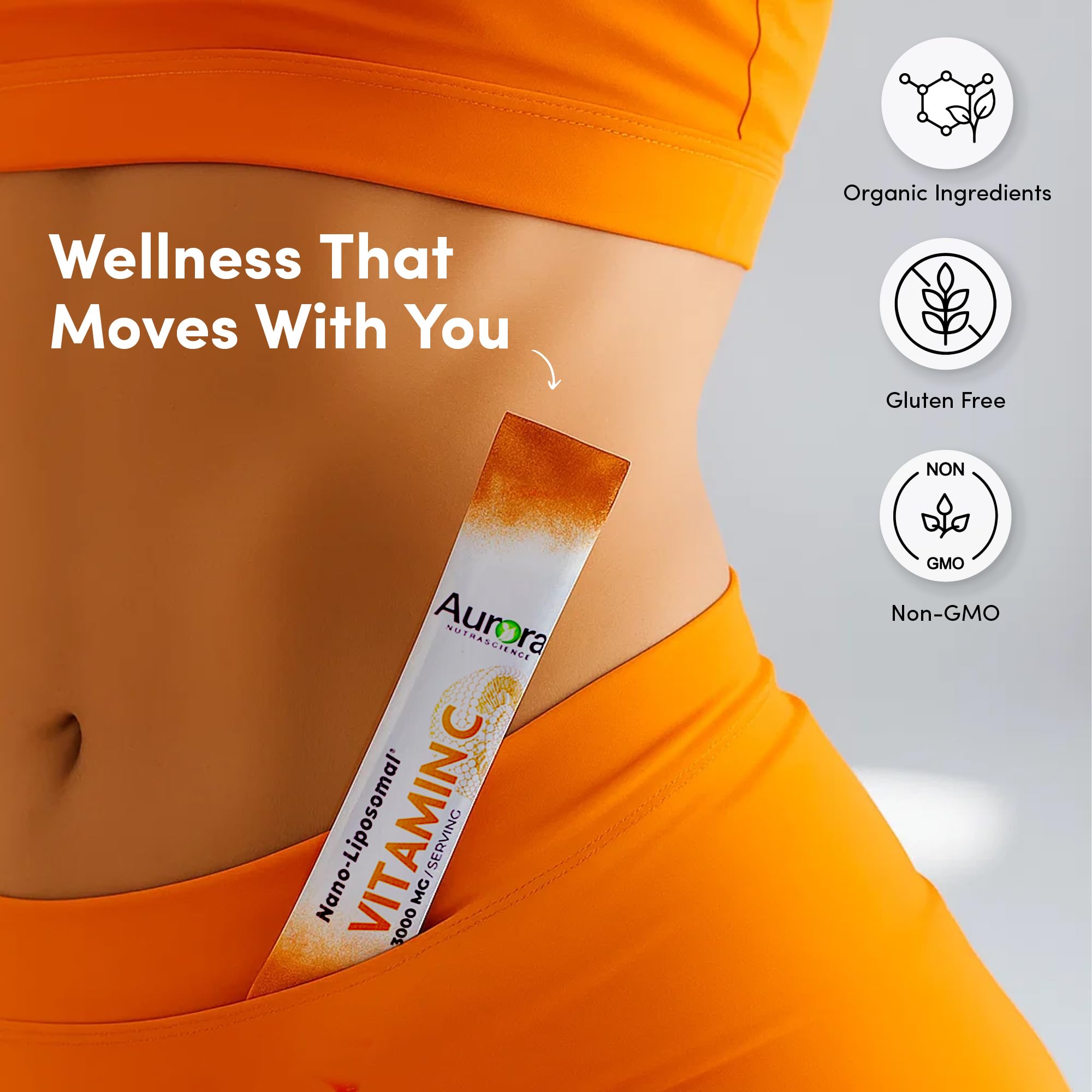 Ingredient highlights and liposomal formulation details on packaging