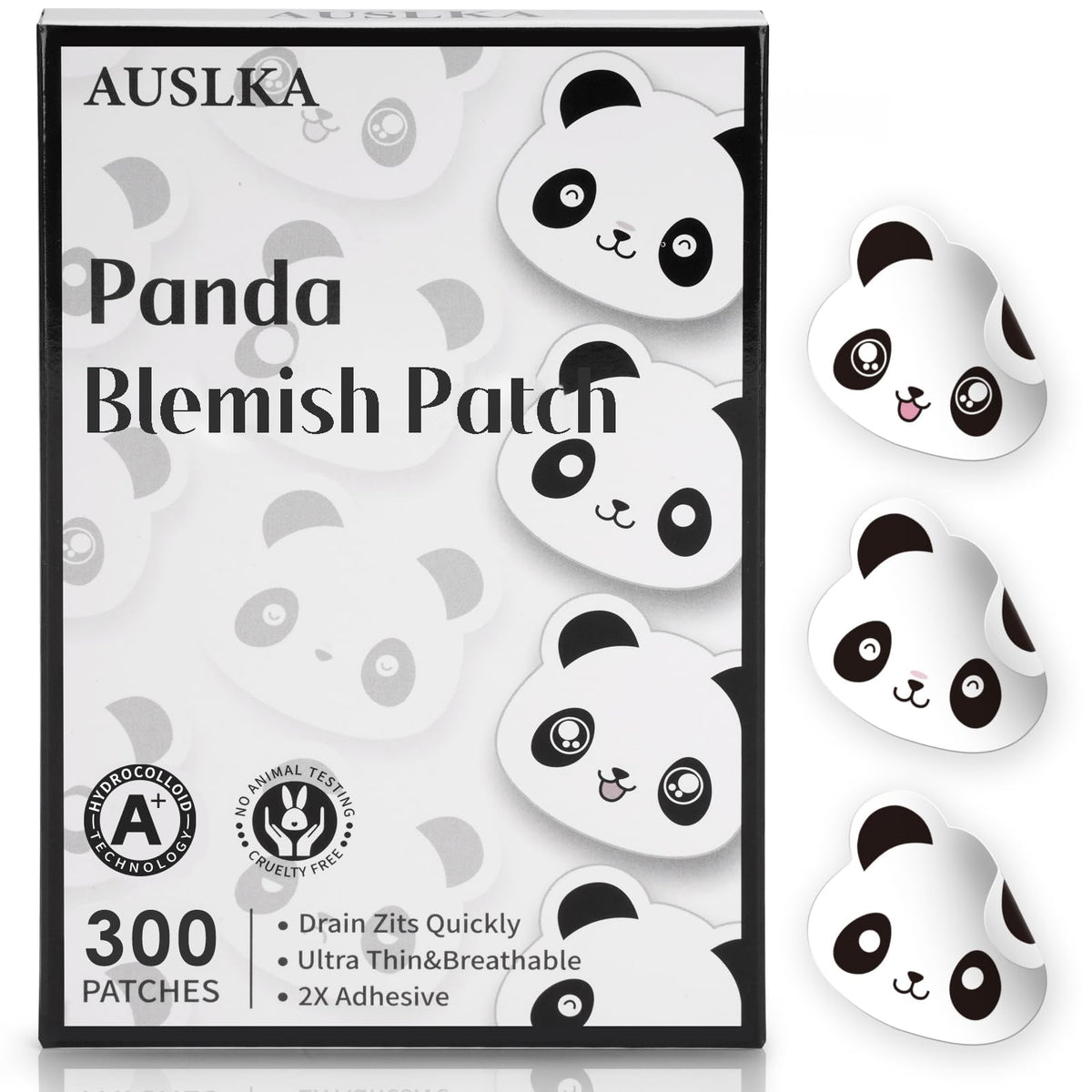 AUSLKA Panda Patches pack cover with panda design for blemish care