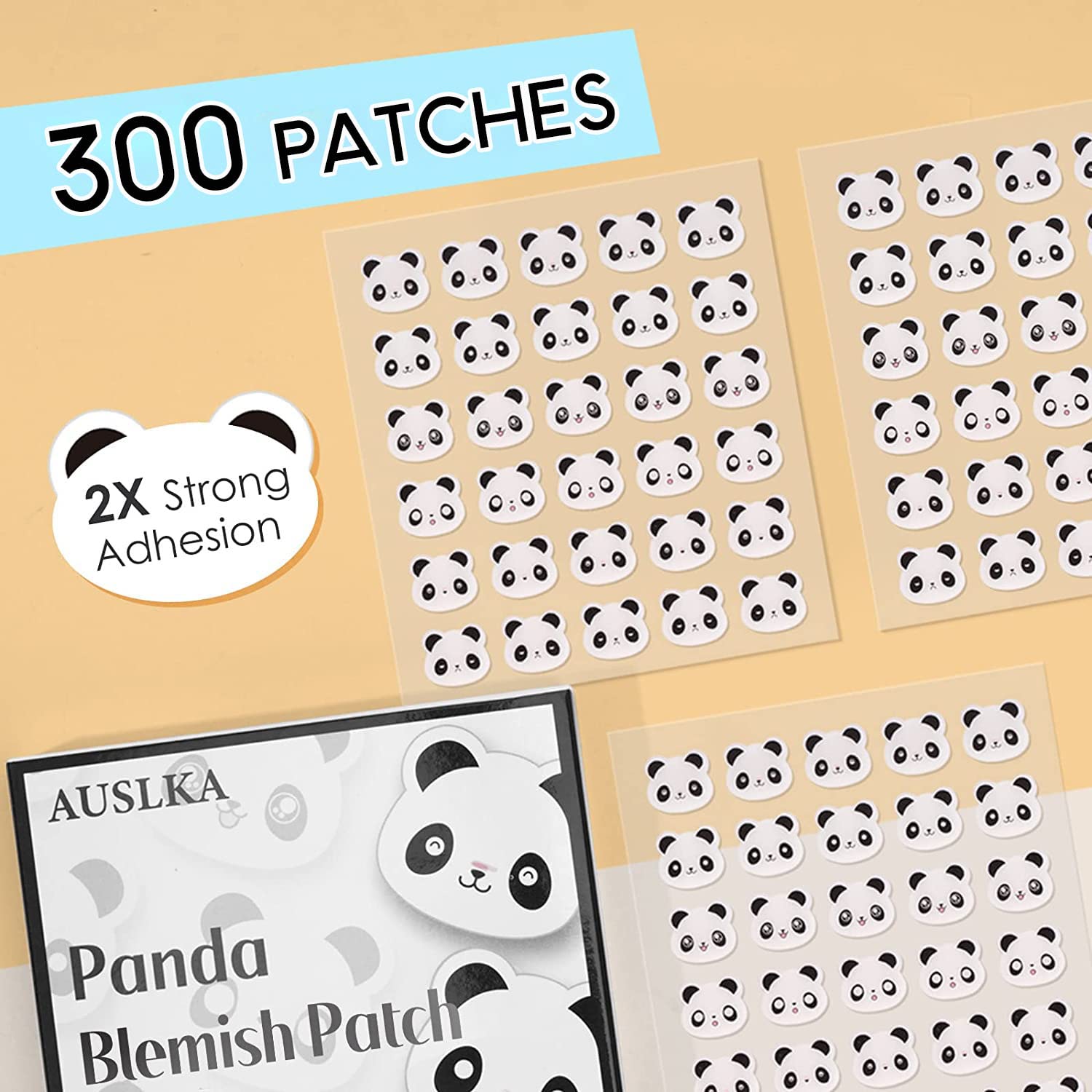 AUSLKA Panda Patches panda design variations for playful mood-inspired patches