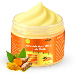 AUSLKA Turmeric Hair Mask bottle pour for deep hydration