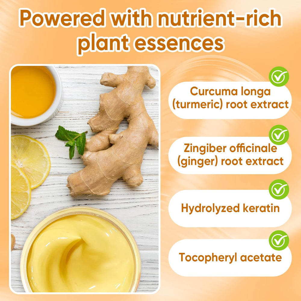 AUSLKA Turmeric Hair Mask application on damp strands for smoothness