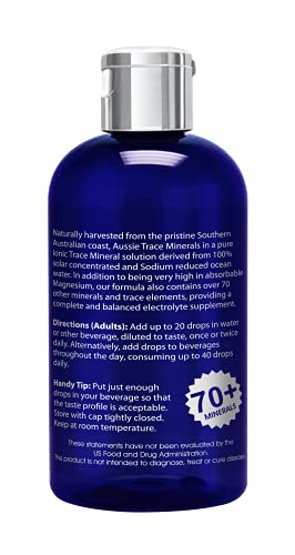 Close-up of the bottle label highlighting magnesium and trace minerals