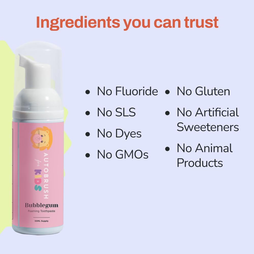 Pump toothpaste foam onto toothbrush for easy application