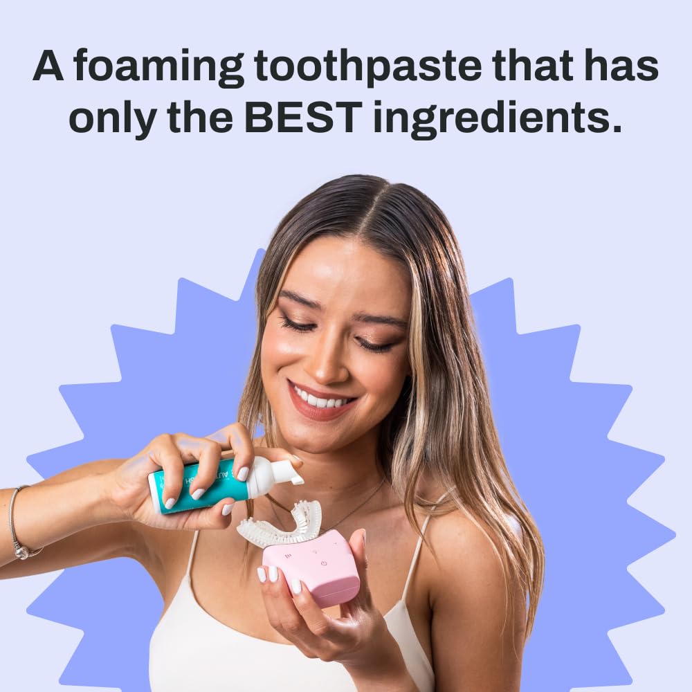 Autobrush toothpaste 3-pack packaging and components