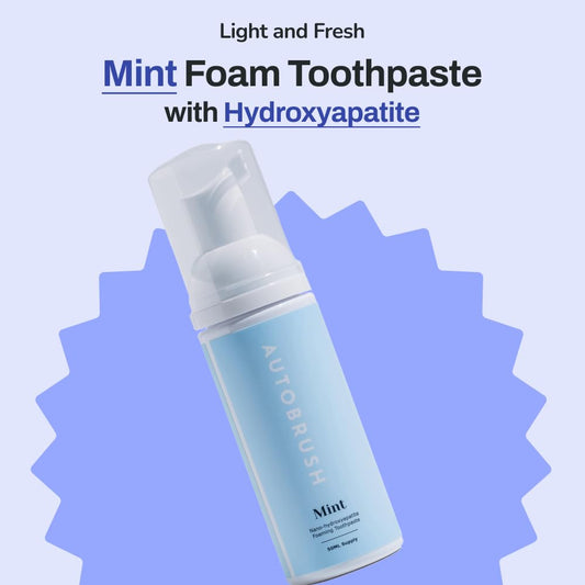 Mint-flavored toothpaste close-up for Autobrush pack3
