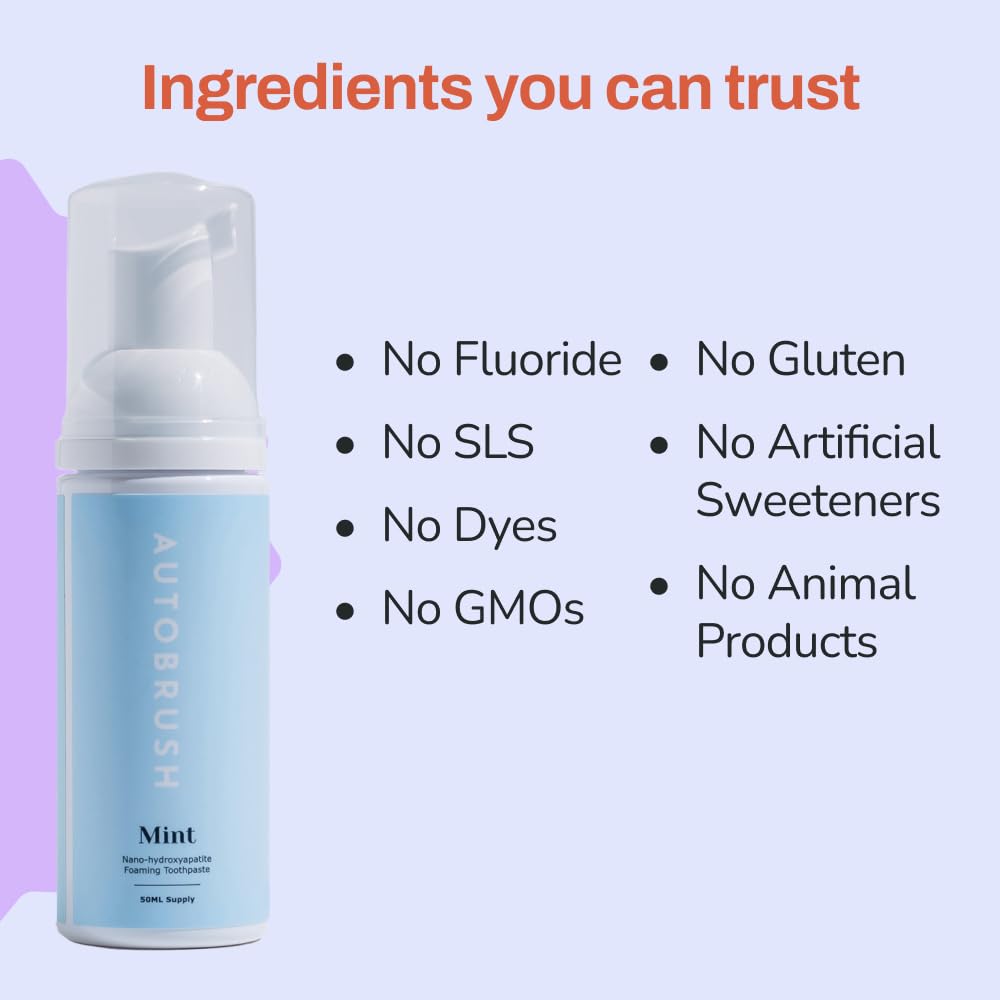 Whitening and deep cleaning action of Autobrush toothpaste