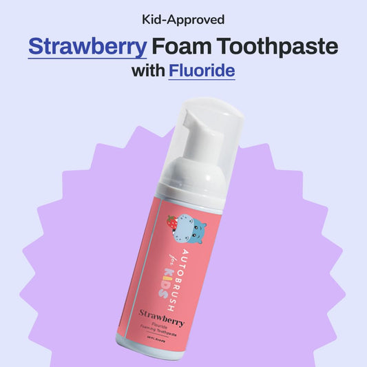 Autobrush Kids Fluoride Foaming Toothpaste Strawberry back view