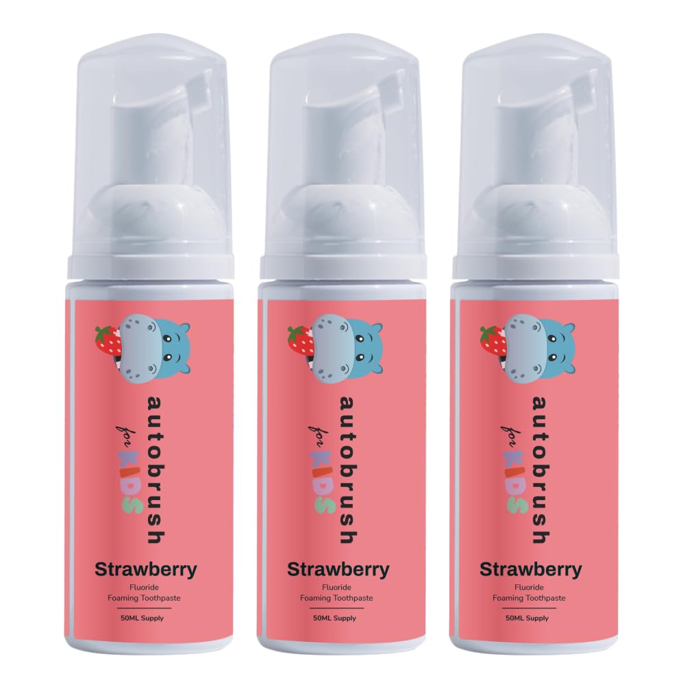 Autobrush Kids Fluoride Foaming Toothpaste Strawberry front view