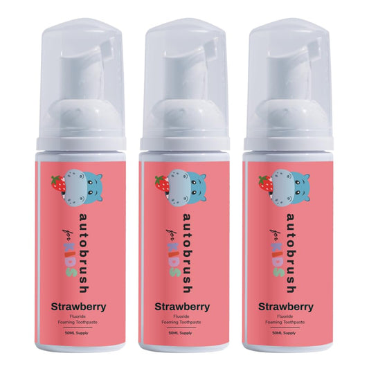Autobrush Kids Fluoride Foaming Toothpaste Strawberry front view