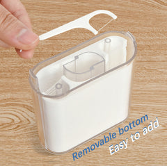 Hygienic refill box design for floss picks with side opening