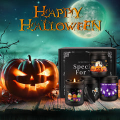 Autumn spice fragrance candle with Halloween notes