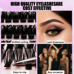 AUZUX cluster lashes kit bond and seal provide secure, long-lasting wear
