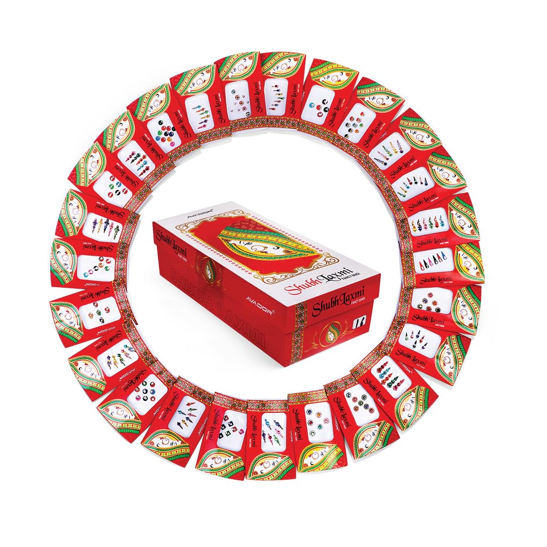 Avador 25 assorted bindi sheets for versatile wedding and daily wear