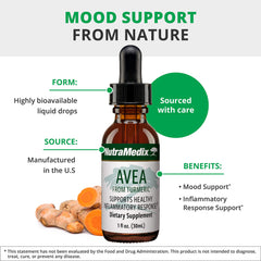 Avea turmeric drops in a glass of water