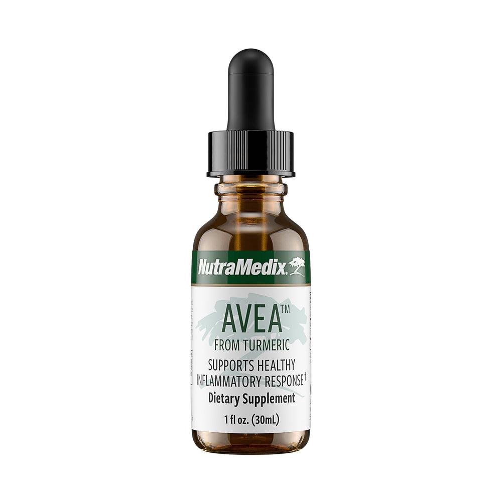 Front view of NutraMedix Avea Turmeric Extract bottle (1 oz)