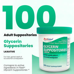 AVEDANA USP 2g glycerin suppositories unwrapped ready for use and inspection