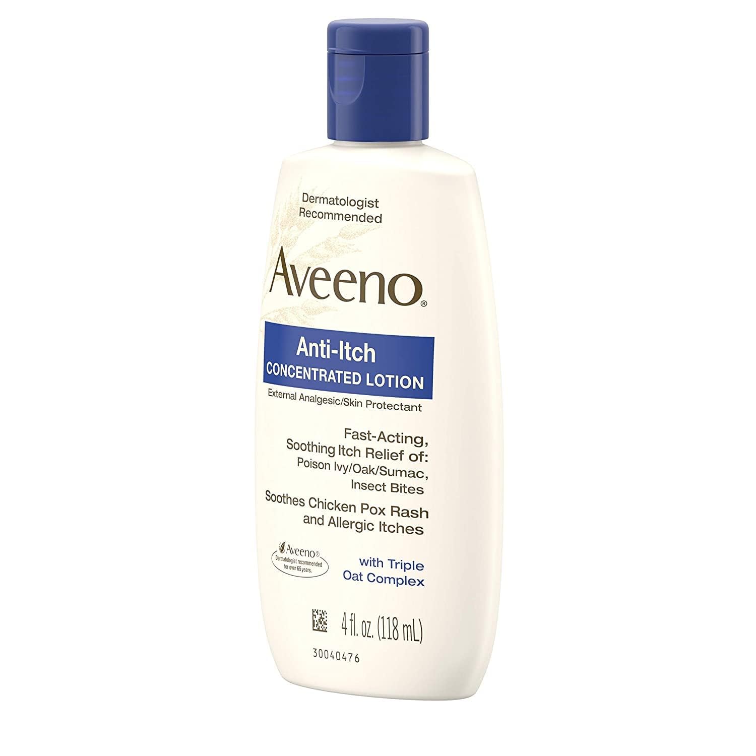 Aveeno lotion on skin after insect bite shows potential itch relief.