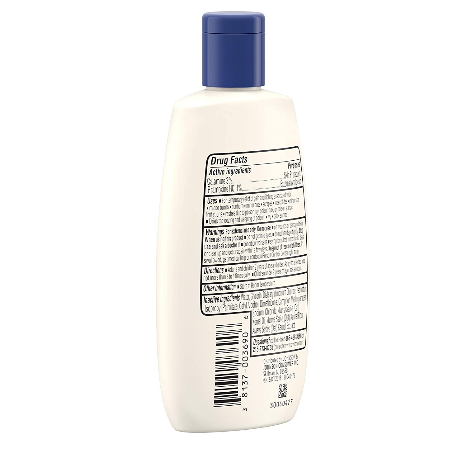Fragrance-free label clearly visible on Aveeno bottle, gentle on skin.
