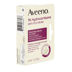 Aveeno eczema and psoriasis relief applied to irritated areas.