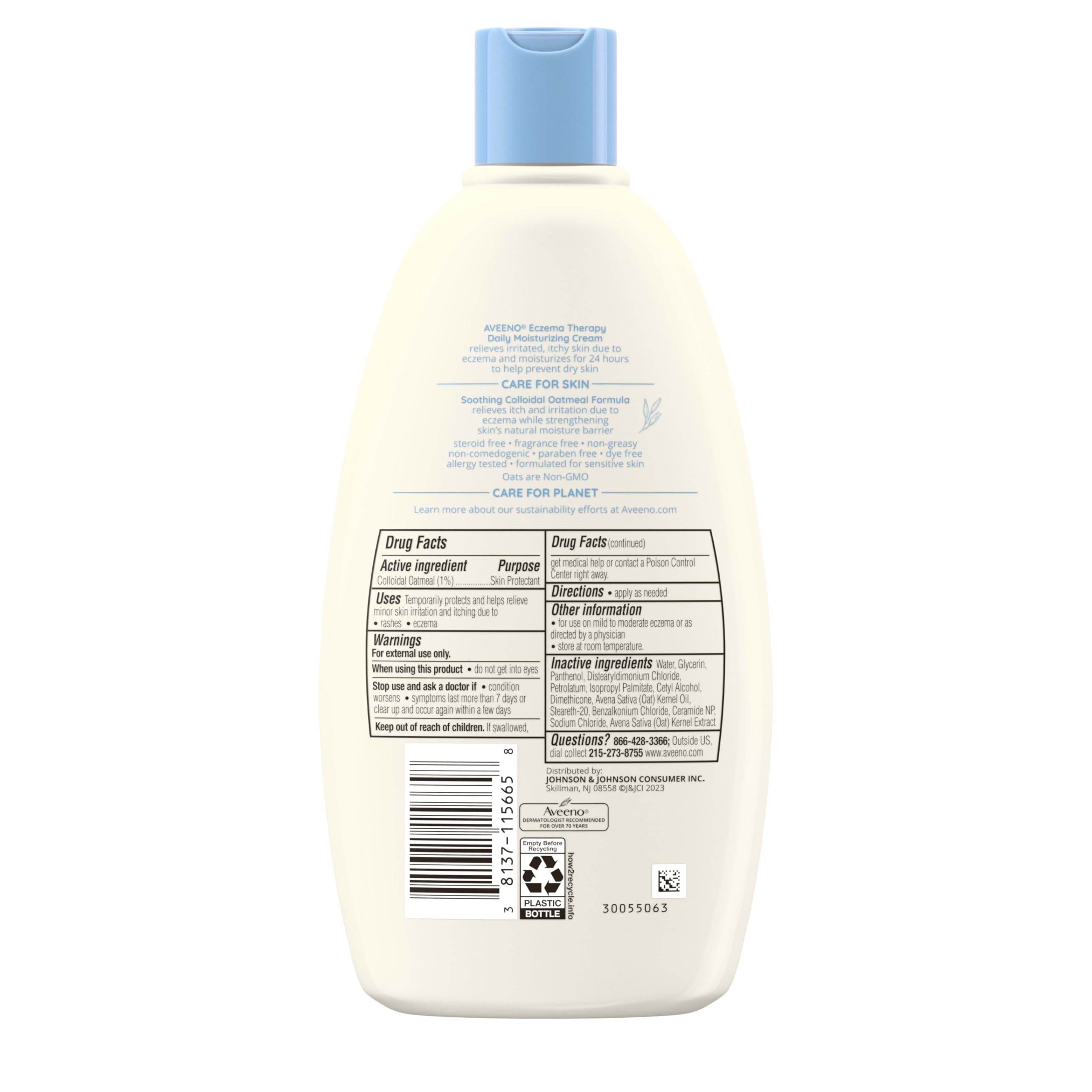 Aveeno Eczema Therapy dermatologist-recommended seal visible