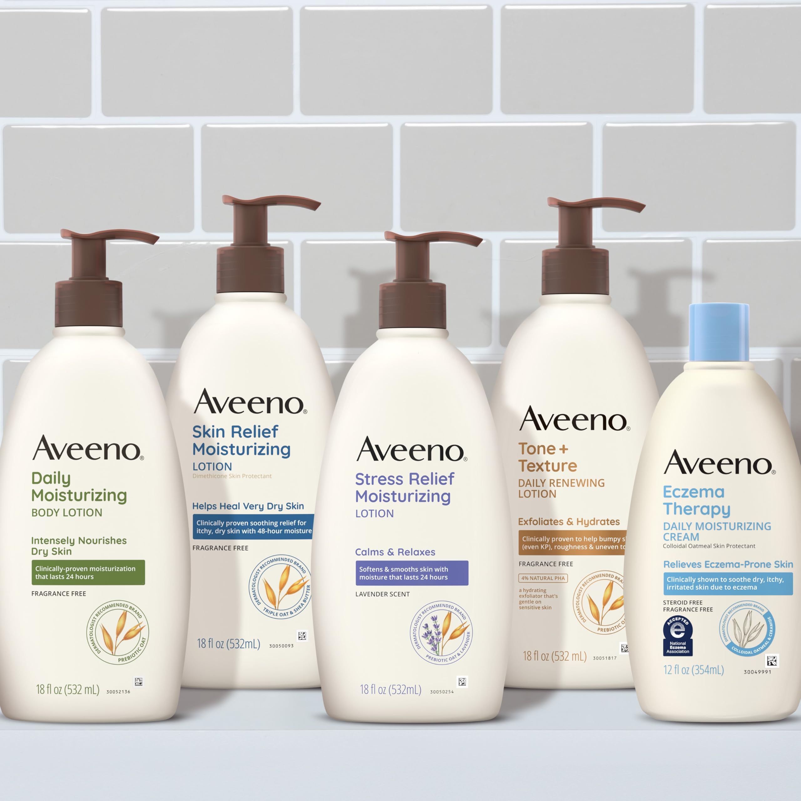 Aveeno Eczema Therapy supports skin barrier with colloidal oatmeal and ceramide
