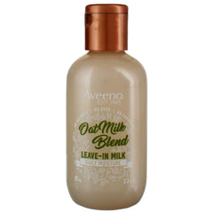 Aveeno Oat Milk Leave-In dispenser demonstrates quick distribution and frizz control potential.