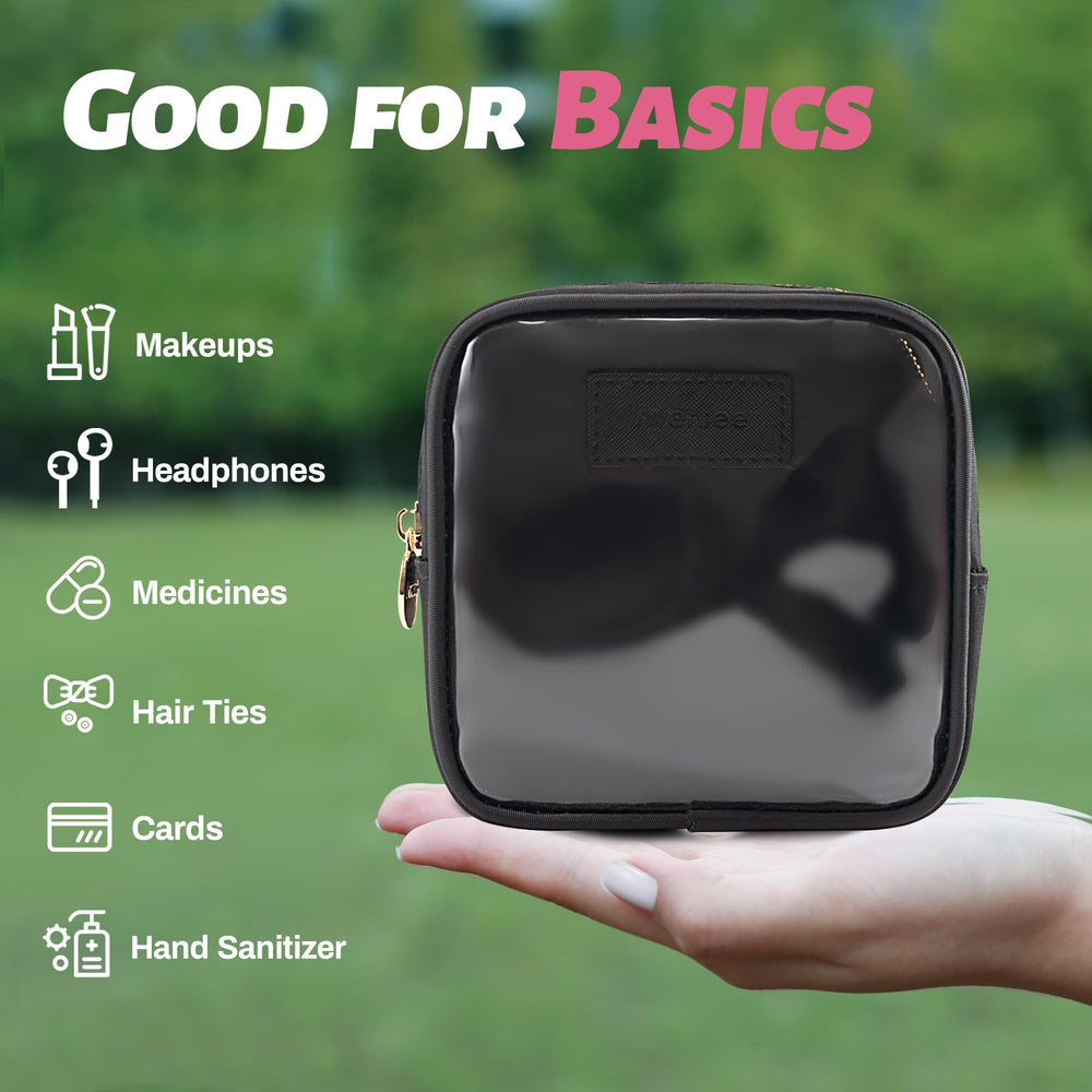 Aveniee mini makeup bag for travel with a secure zipper