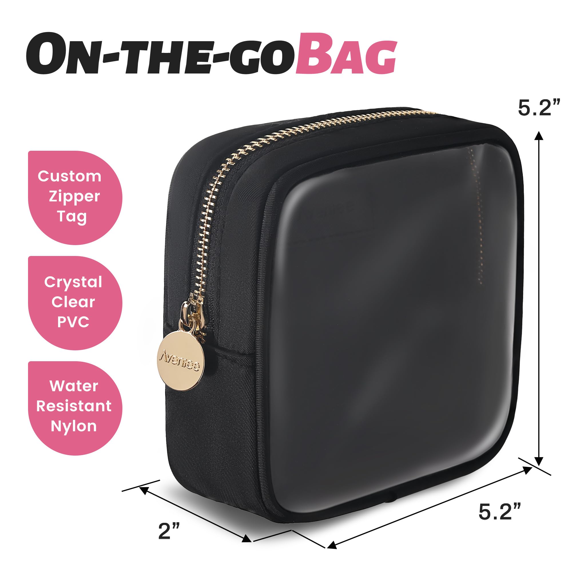 Aveniee purse essentials makeup bag keeps daily items organized
