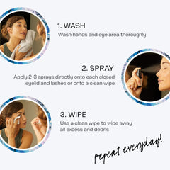 Avenova lash-extension-friendly formula for longer-lasting clean lashes.