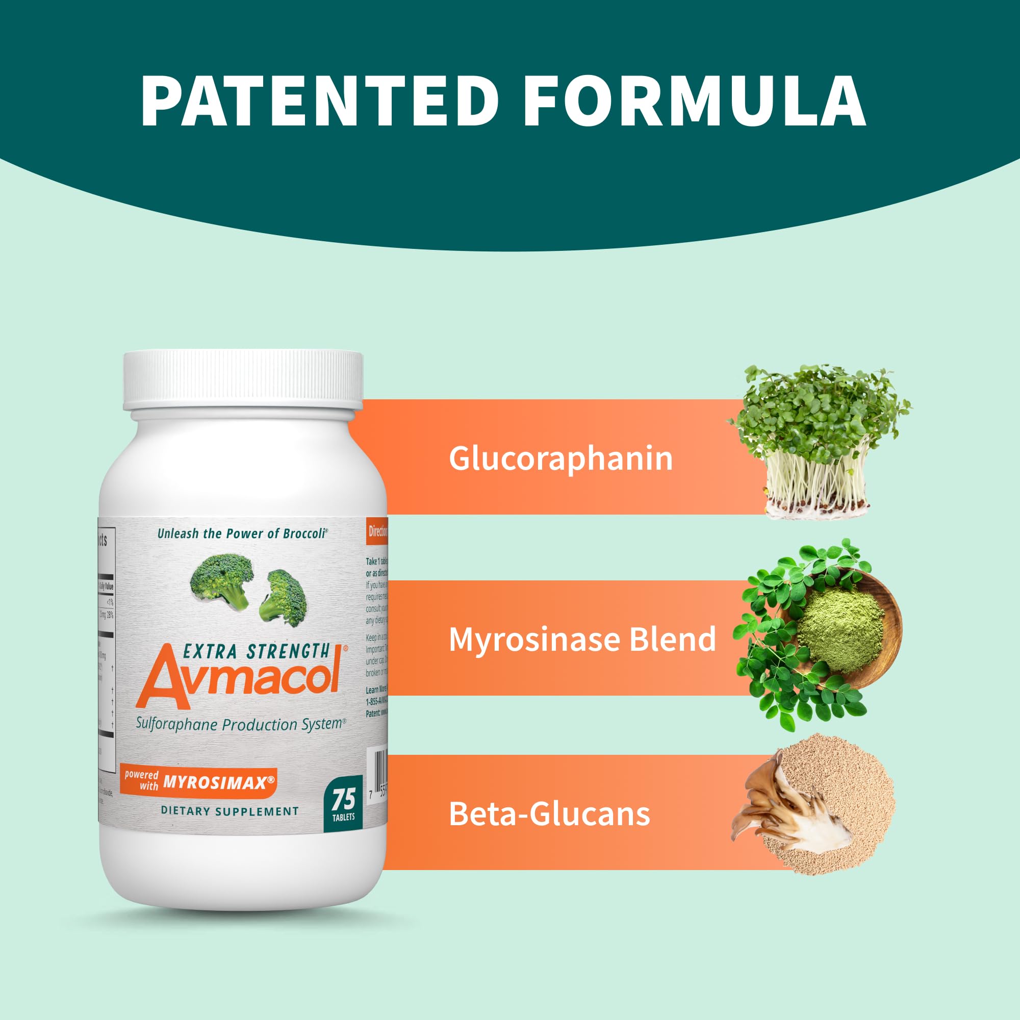 Moringa and myrosinase blend Myrosimax component in Avmacol.