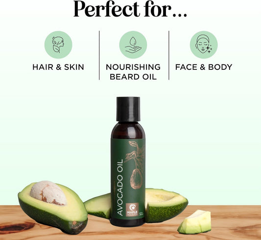 Avocado oil for hair care applied to scalp