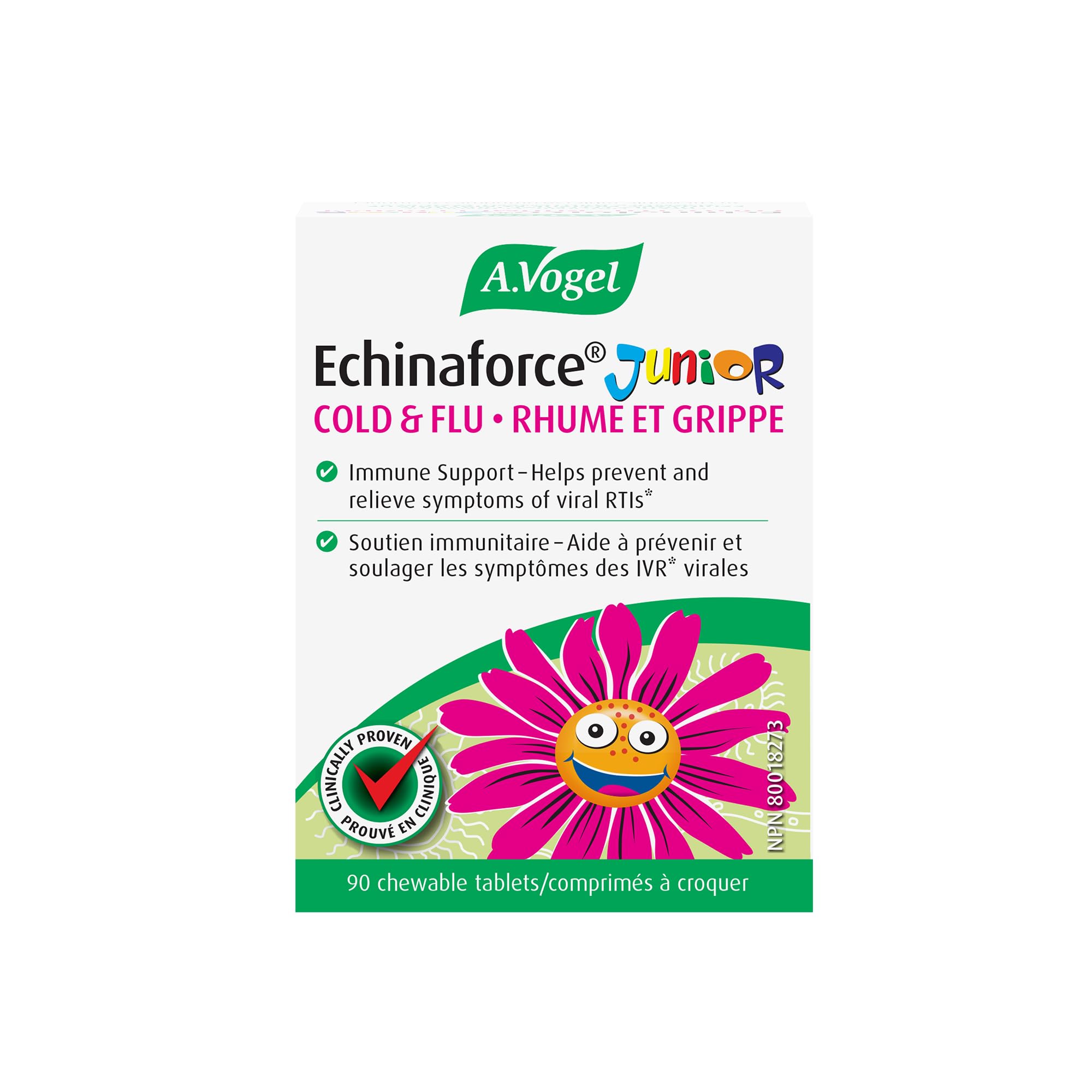 Box of A.Vogel Echinaforce Junior Chewable Tabs for children