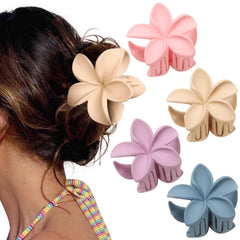 AwayTR Flower Cute Hair Claw Clips in pink provide secure, non-slip hold for everyday styling