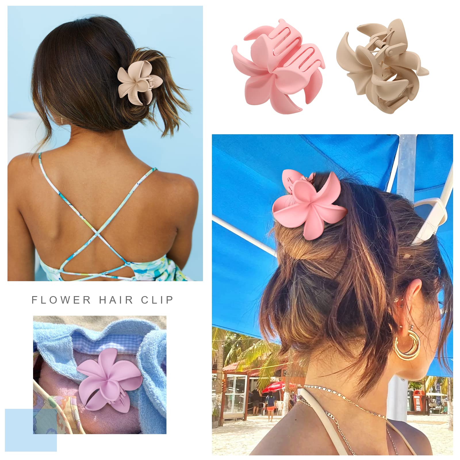 AwayTR Flower Cute Hair Claw Clips in purple offer reliable grip for work and daily wear