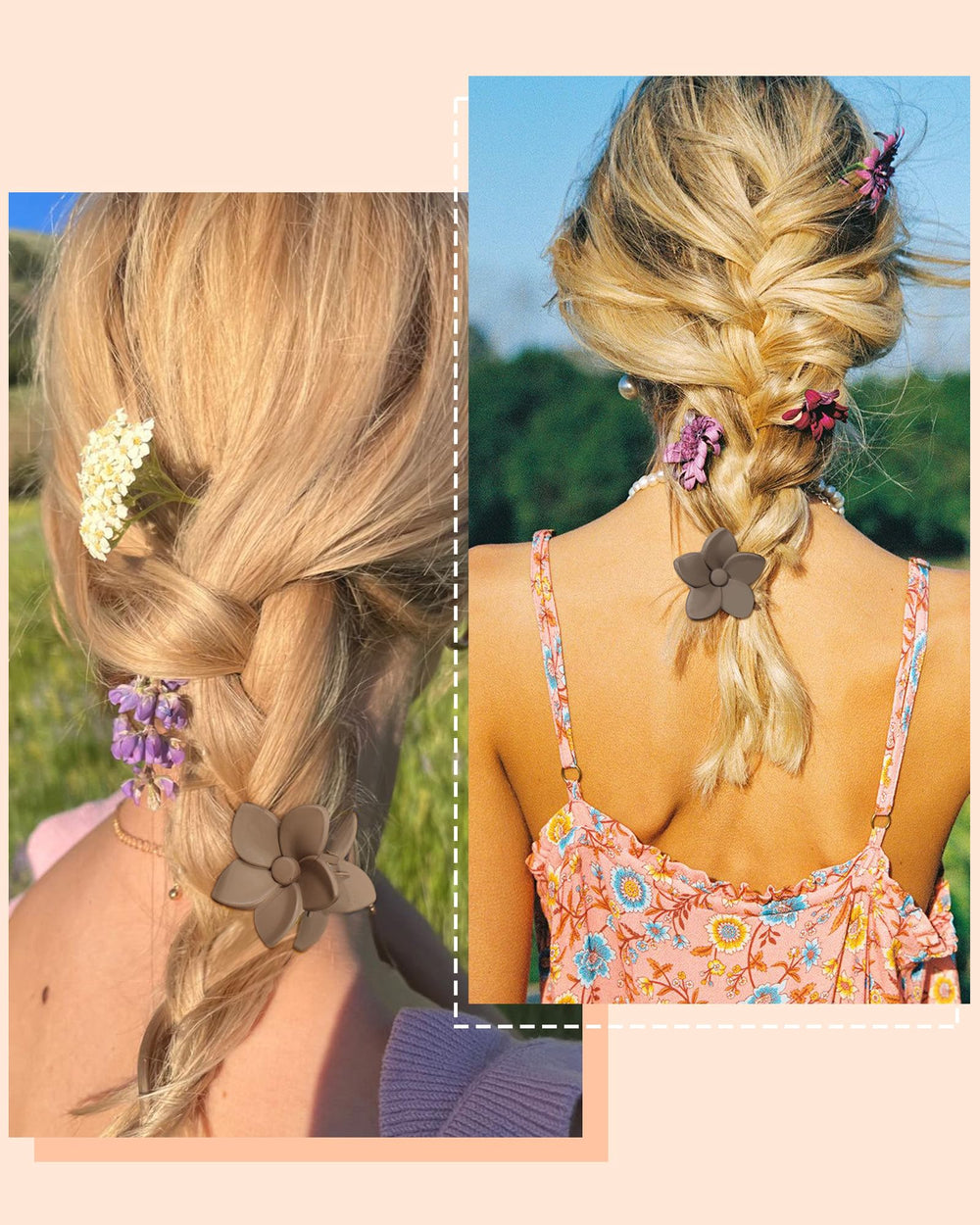 AWAYTR hair clips butterfly brown, reliable grip in travel scenarios