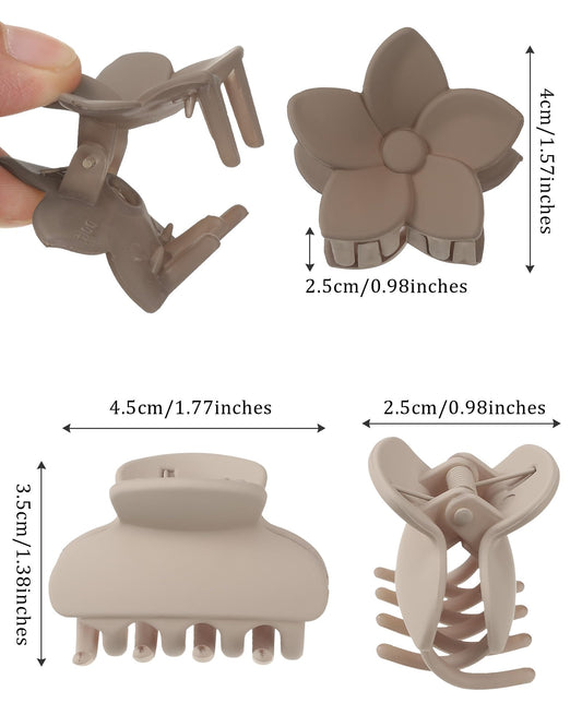 AWAYTR hair clips butterfly white, lightweight grip for casual styles