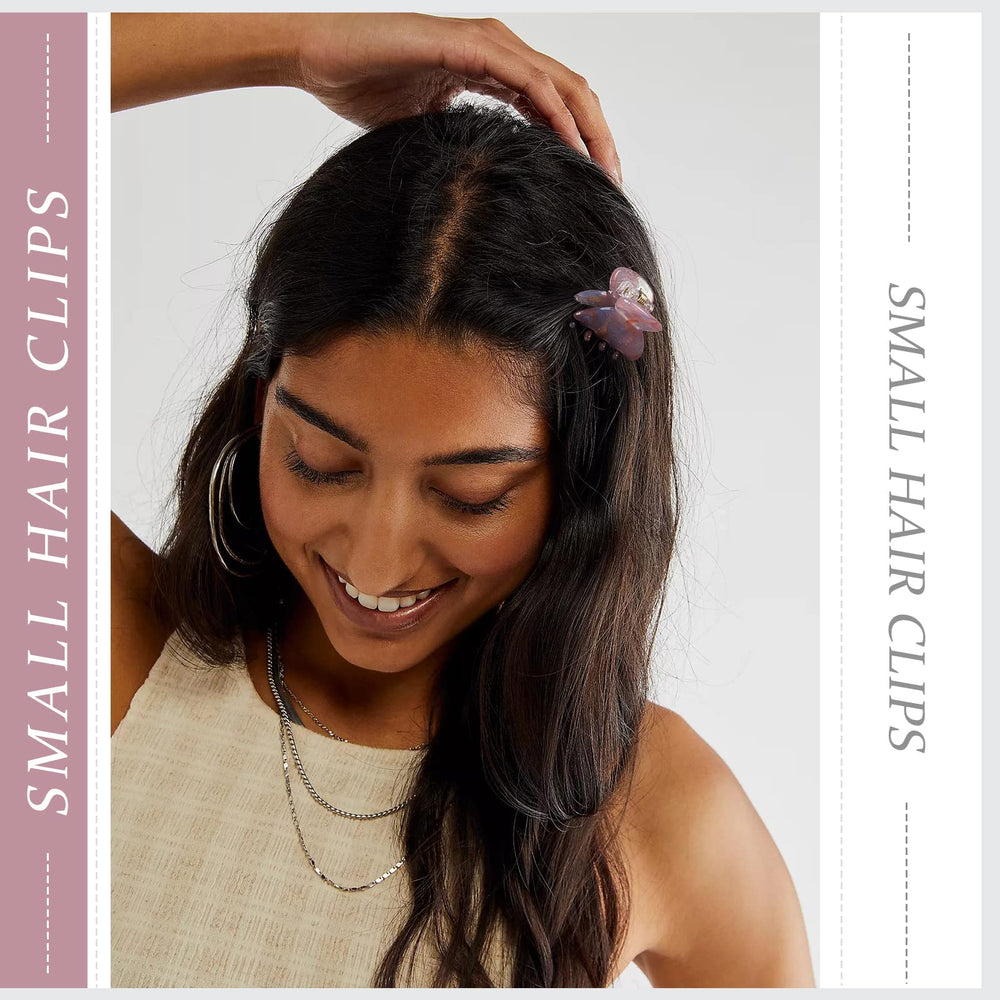 AWAYTR Sequin Mini Hair Clips showcase compact size for easy portability.