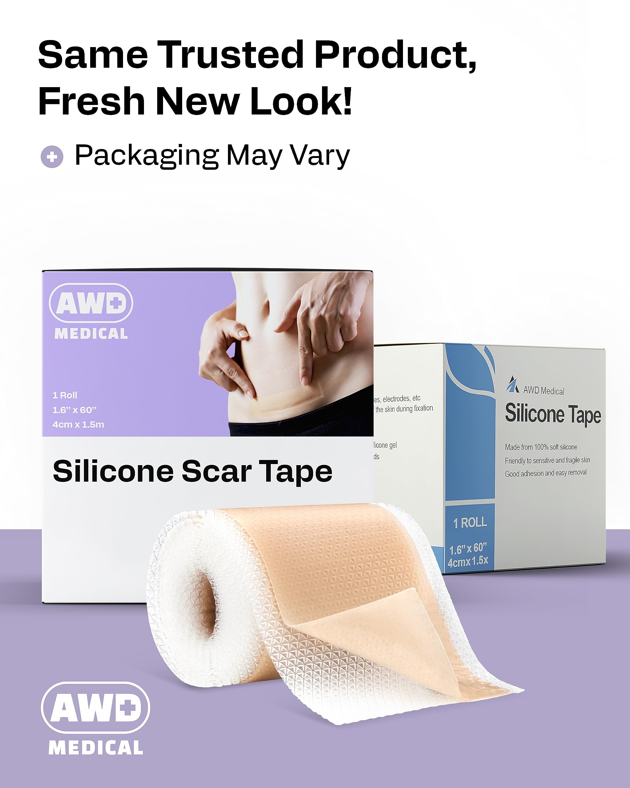 AWD scar tape worn discreetly under clothing during daily activities.