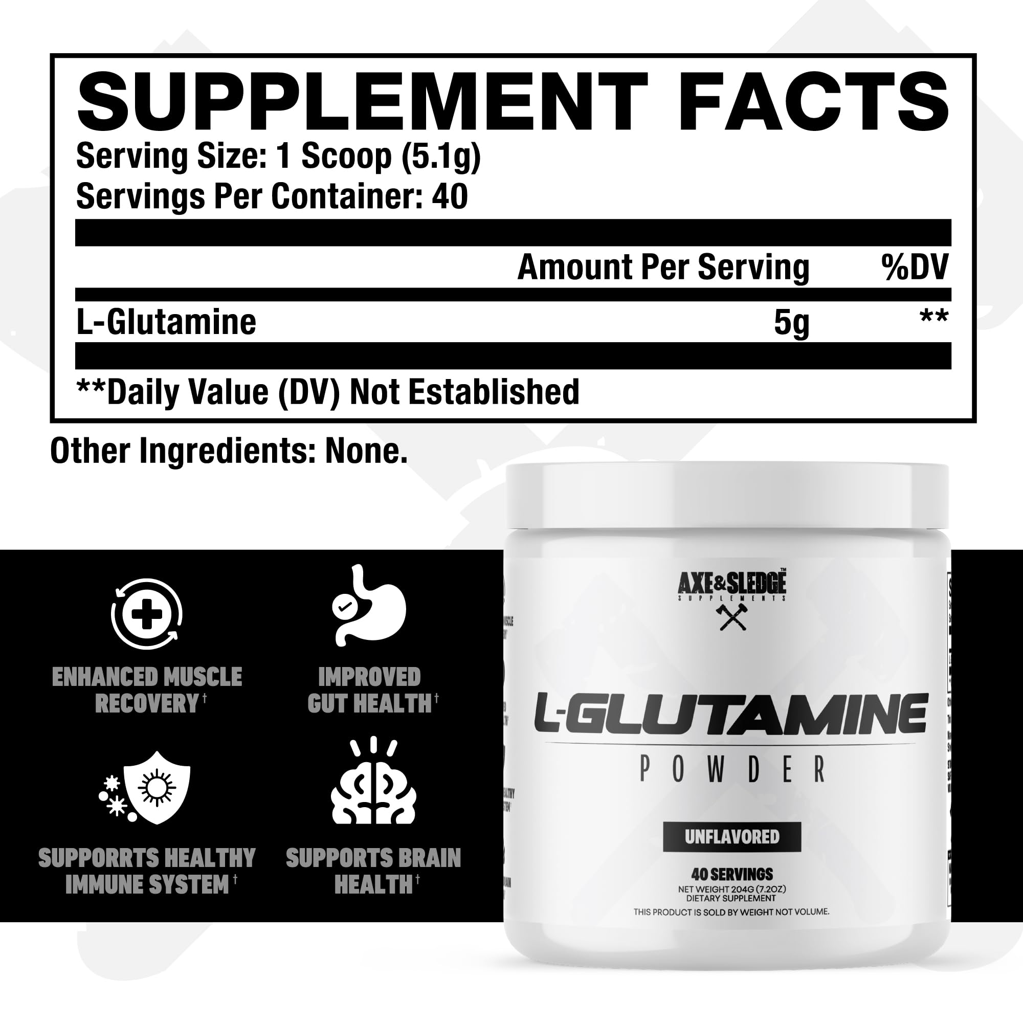 Pure L-Glutamine powder being scooped