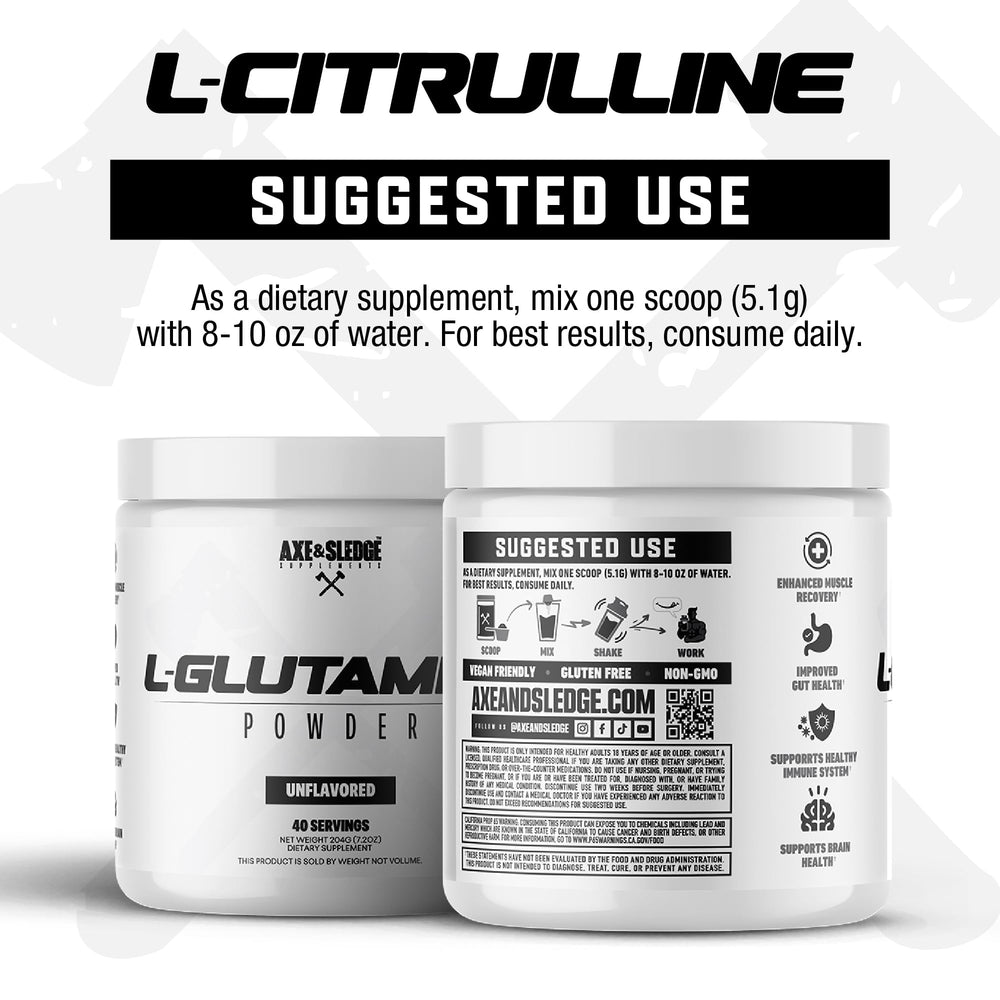Unflavored glutamine powder in a shaker