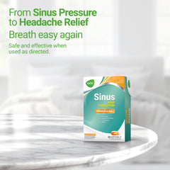 AXIV Sinus Head Congestion Relief day-use concept—non-drowsy relief for daytime activities.
