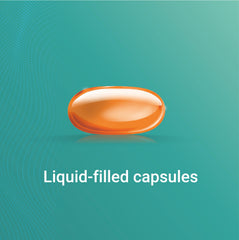 AXIV Sinus Head Congestion Relief open bottle—easy-to-swallow liquid-filled softgels.